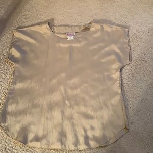 Rhoda Lee beige women’s dress shirt size large